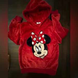 Disney girls fleece Minnie Mouse plush hoodie